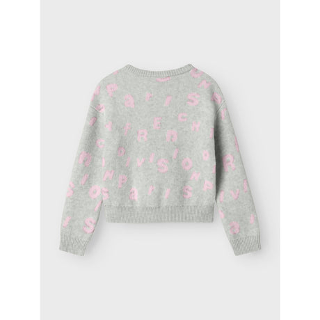 Name It Light Grey Melange Nmfoline Ls Strik Bf