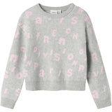 Name It Light Grey Melange Nmfoline Ls Strik Bf