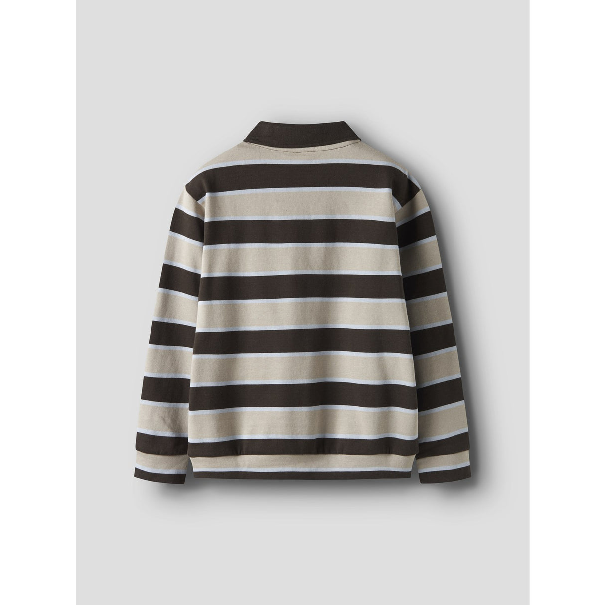 Name It Delicioso Island Fossil + Kentucky Blue Nkmromeo Ls Nreg Sweat Polo Bru