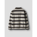 Name It Delicioso Island Fossil + Kentucky Blue Nkmromeo Ls Nreg Sweat Polo Bru