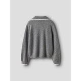 Name It Grey Melange Nkfrikasa Ls Strik Polo