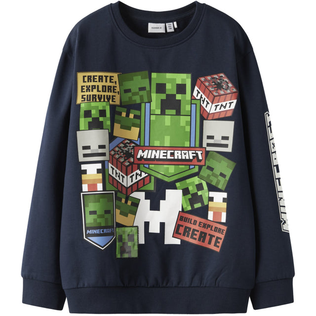 Name It Navy Blazer Nkmneven Minecraft Nreg Sweat Bru Bfu