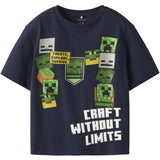 Name It Navy Blazer Nkmnels Minecraft Ss Nreg Top Box Bfu