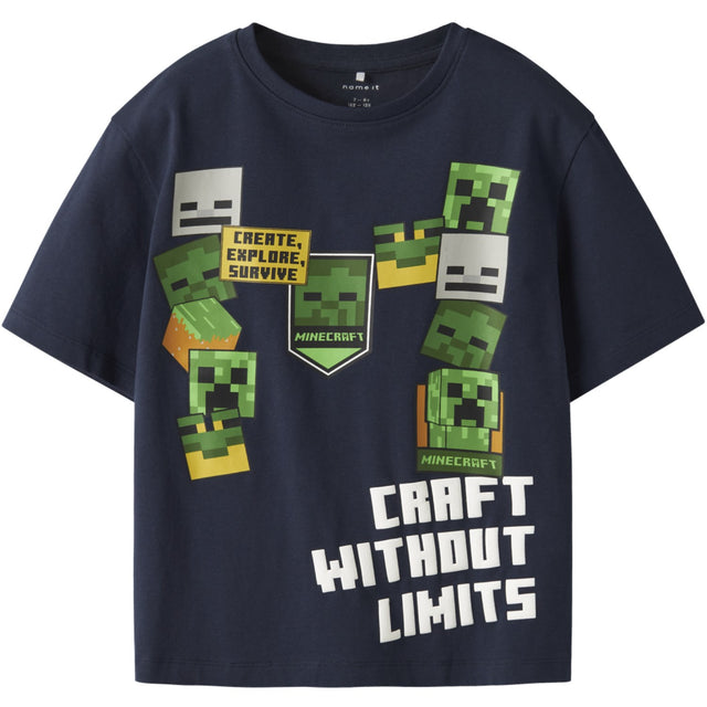 Name It Navy Blazer Nkmnels Minecraft Ss Nreg Top Box Bfu