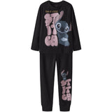 Name It Black Nkfolina Stitch Ls Natsæt Wdi