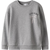 Name It Grey Melange Nkfrastin Ls Rlx Sweat Bru