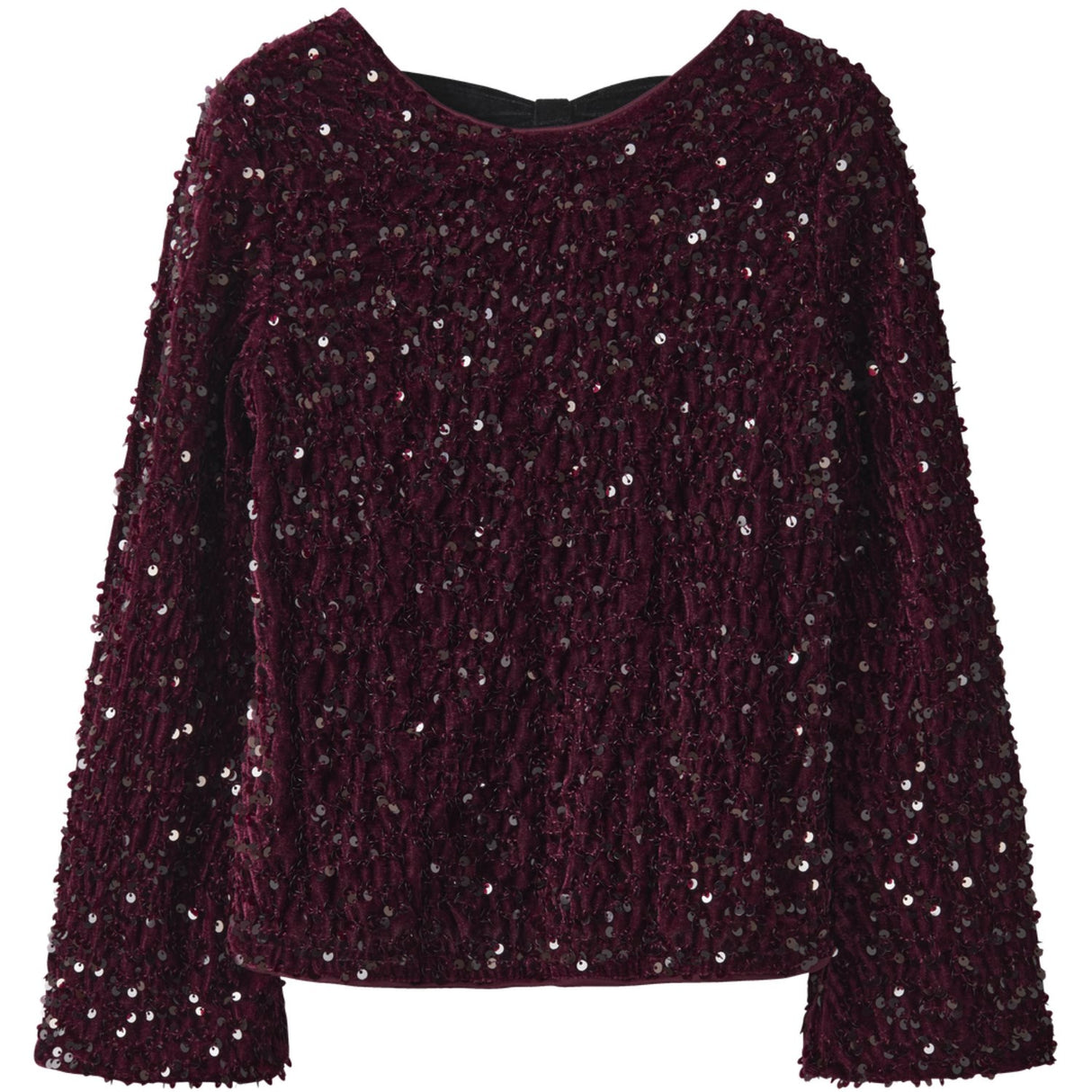Name It Burgundy Black Bow Nkfrusitta Ls Sløjfe Bluse