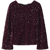 Name It Burgundy Black Bow Nkfrusitta Ls Sløjfe Bluse