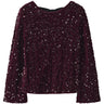 Name It Burgundy Black Bow Nkfrusitta Ls Sløjfe Bluse