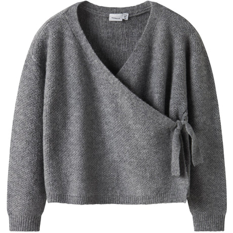 Name It Grey Melange Nkfsanie Ls Strik