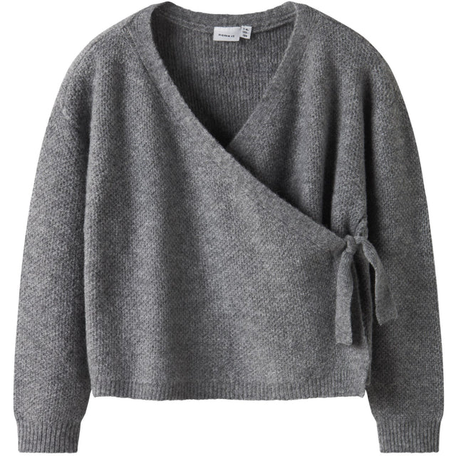 Name It Grey Melange Nkfsanie Ls Strik