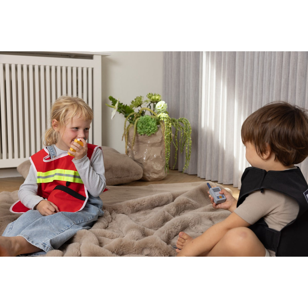 Dantoy Politimand Sæt Træ I Gaveæske 8 Dele