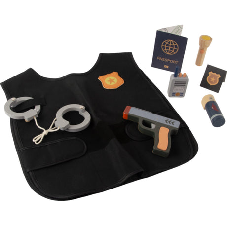 Dantoy Politimand Sæt Træ I Gaveæske 8 Dele