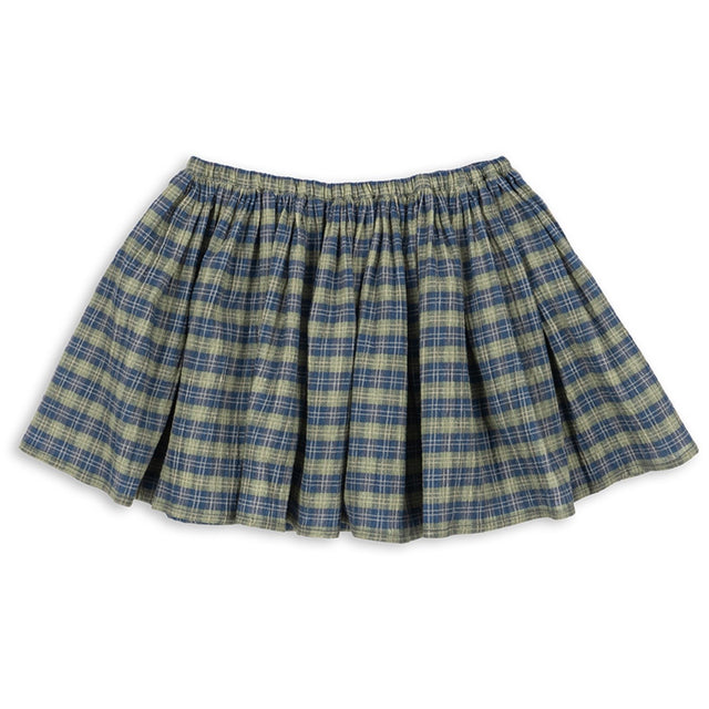 Konges Sløjd Laurel Blue Check Terre Nederdel GOTS