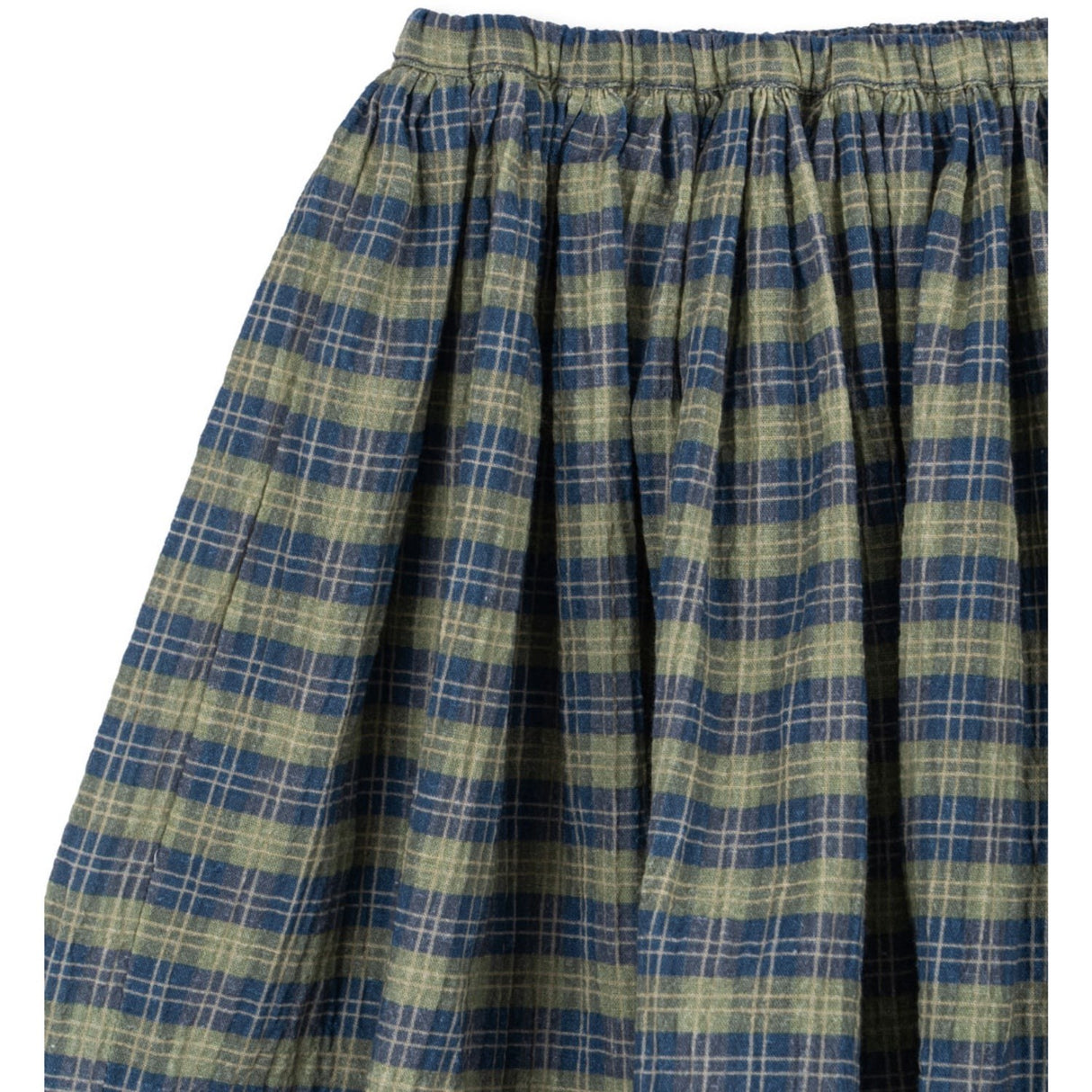 Konges Sløjd Laurel Blue Check Terre Nederdel GOTS