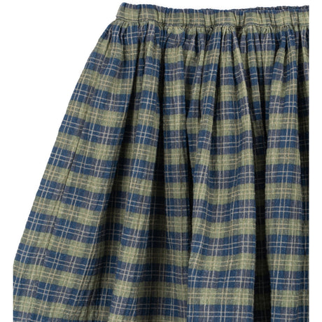 Konges Sløjd Laurel Blue Check Terre Nederdel GOTS
