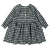 Konges Sløjd Laurel Blue Check Terre Kjole GOTS