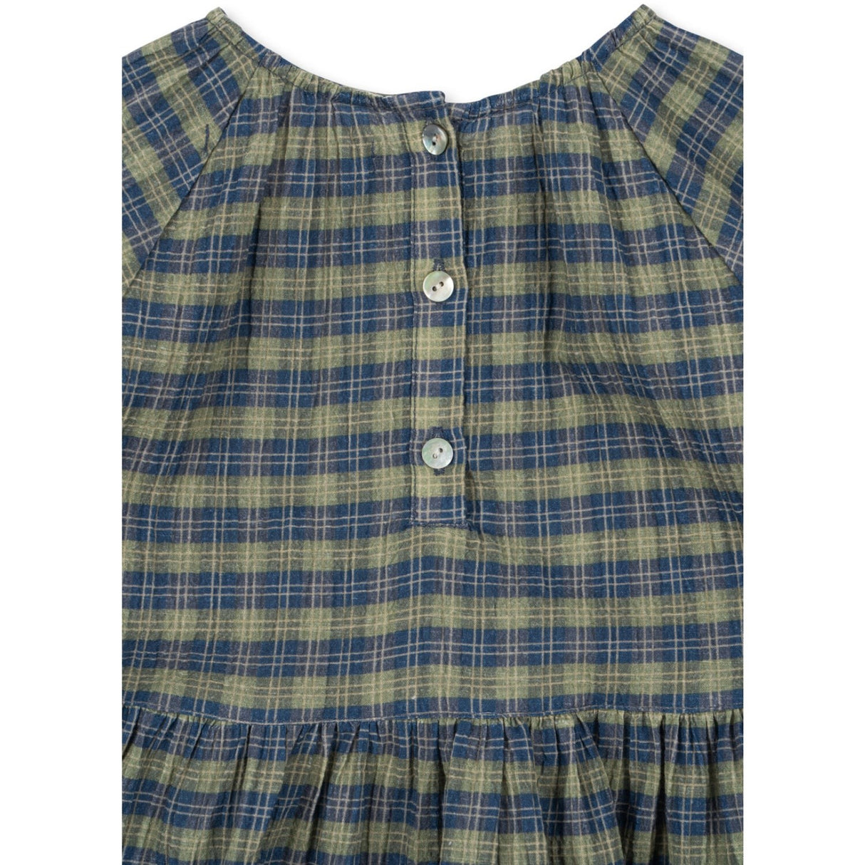 Konges Sløjd Laurel Blue Check Terre Kjole GOTS