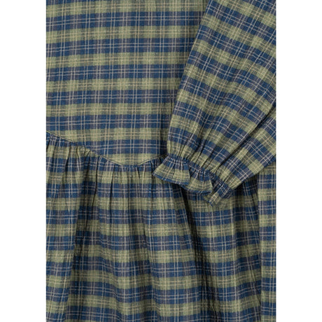 Konges Sløjd Laurel Blue Check Terre Kjole GOTS