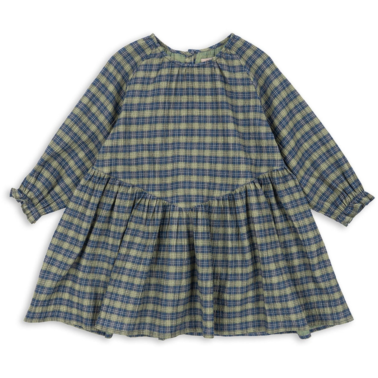 Konges Sløjd Laurel Blue Check Terre Kjole GOTS