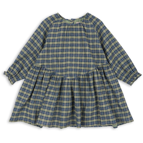 Konges Sløjd Laurel Blue Check Terre Kjole GOTS