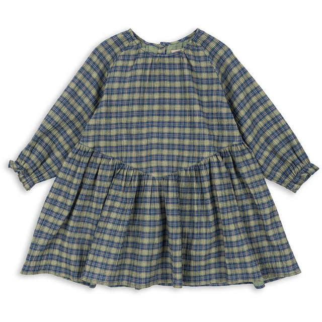 Konges Sløjd Laurel Blue Check Terre Kjole GOTS