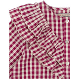 Konges Sløjd Sangria/Butter Check Kim Flæse Bluse GOTS