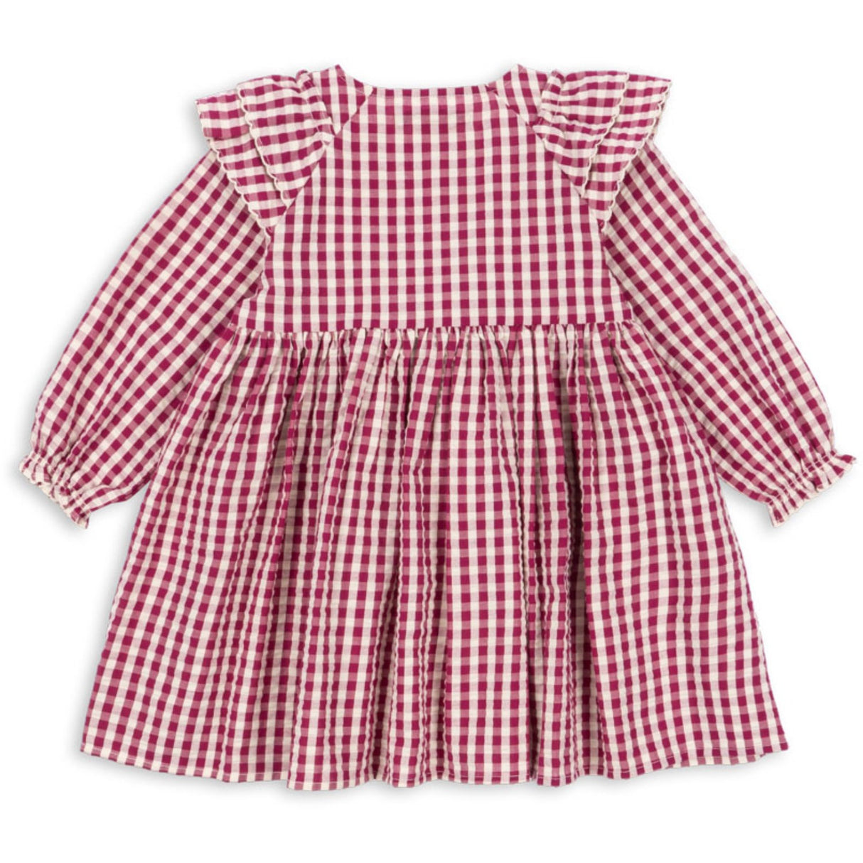 Konges Sløjd Sangria/Butter Check Kim Kjole GOTS