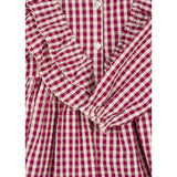 Konges Sløjd Sangria/Butter Check Kim Kjole GOTS