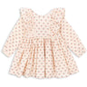 Konges Sløjd Cherry Pink Motif Cianna Ls Sløjfe Kjole GOTS