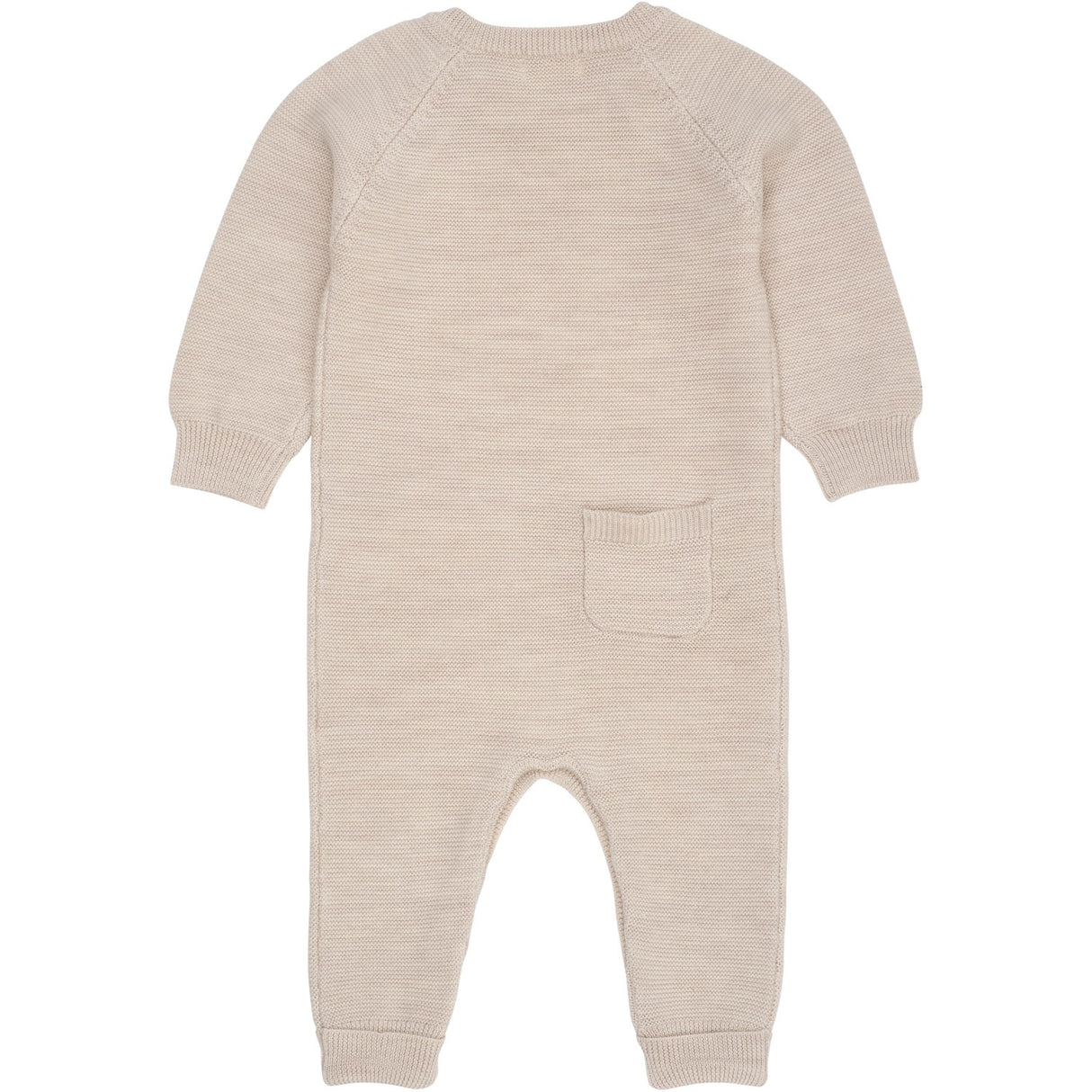 COPENHAGEN COLORS Pale Cream Mel Merino Baby Full Body In Garter Stitch