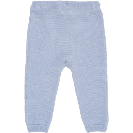 COPENHAGEN COLORS Dusty Blue Merino Baby Leggings In Garter Stitch