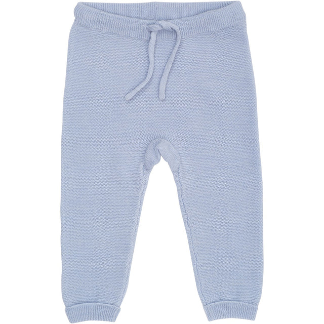 COPENHAGEN COLORS Dusty Blue Merino Baby Leggings In Garter Stitch