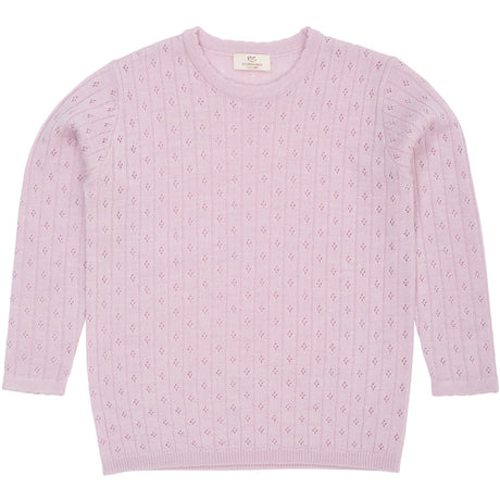 COPENHAGEN COLORS Lavender Merino Classic Pointelle Bluse