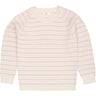 COPENHAGEN COLORS Cream/Lavender/Dusty Rose Combi Merino Classic Rib Bluse