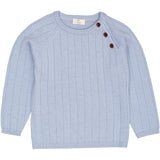 COPENHAGEN COLORS Dusty Blue Merino Strikket Bluse