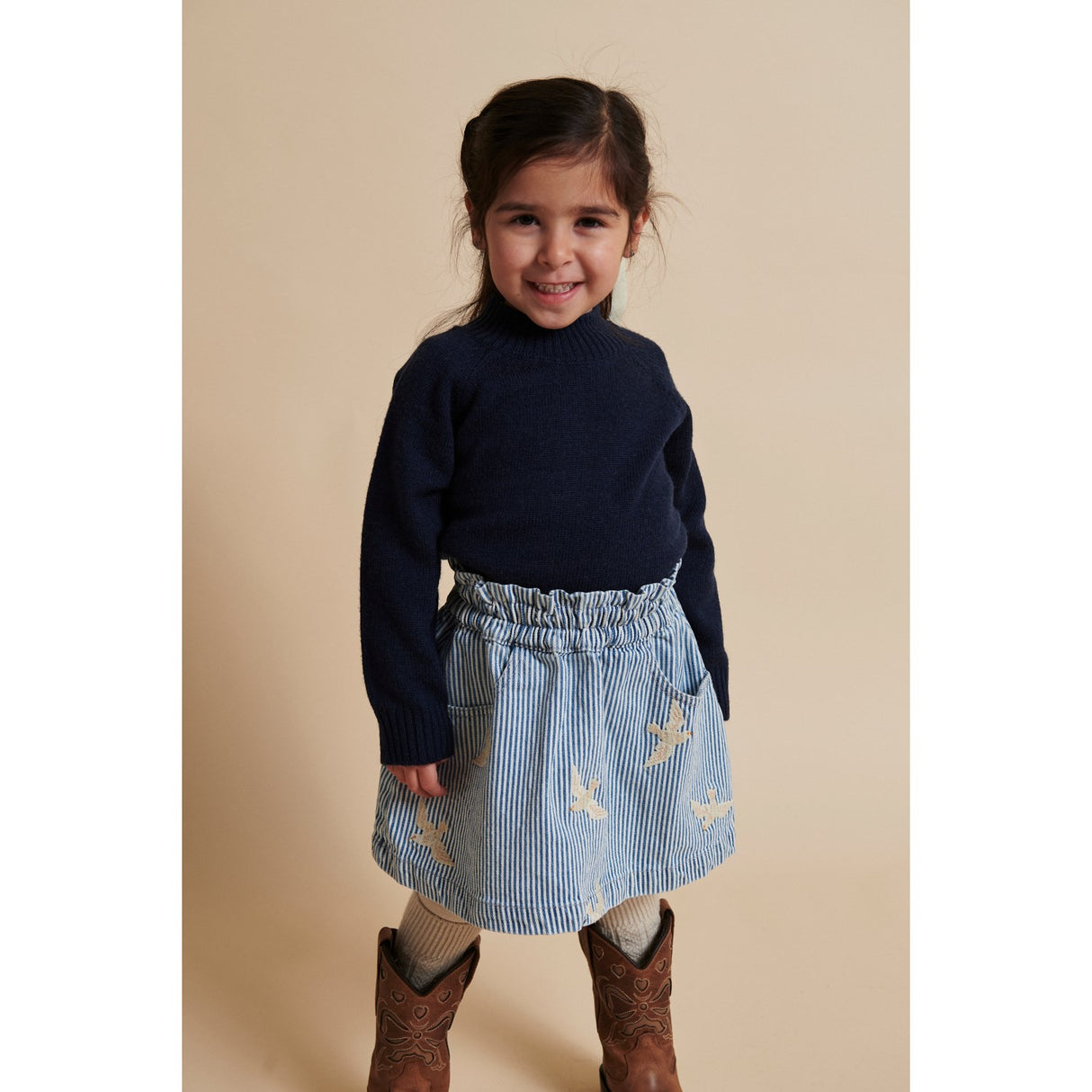 COPENHAGEN COLORS Navy Pull Over W Skildpadde Neck