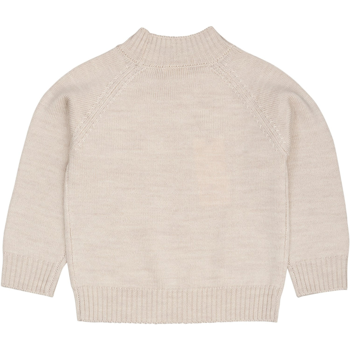COPENHAGEN COLORS Pale Cream Mel. Pull Over W Skildpadde Neck