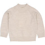 COPENHAGEN COLORS Pale Cream Mel. Pull Over W Skildpadde Neck