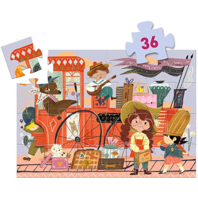 Djeco Silhuetpuslespil, Mia'S Rejse - 36 Brikker