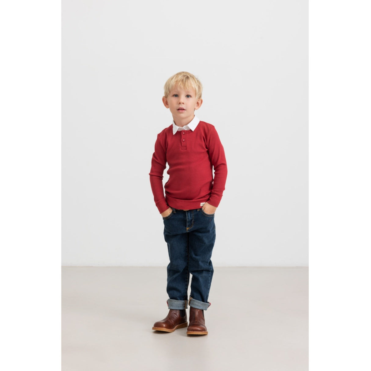 MarMar Modal Hibiscus Red Bluse