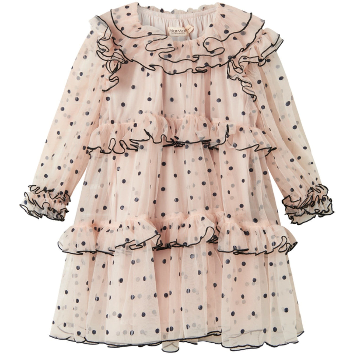 MarMar Tulle Black Dots Dakira LS Kjole