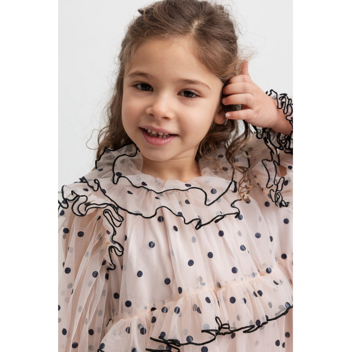 MarMar Tulle Black Dots Dakira LS Kjole