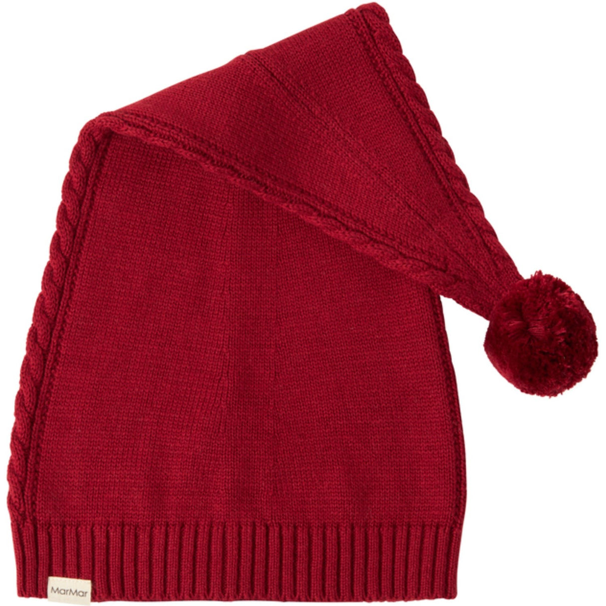 MarMar Cotton Rayon Knit Cable Hibiscus Red Alfen Nissehue