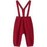 MarMar Cotton Rayon Knit Solid Hibiscus Red Perrin Bukser