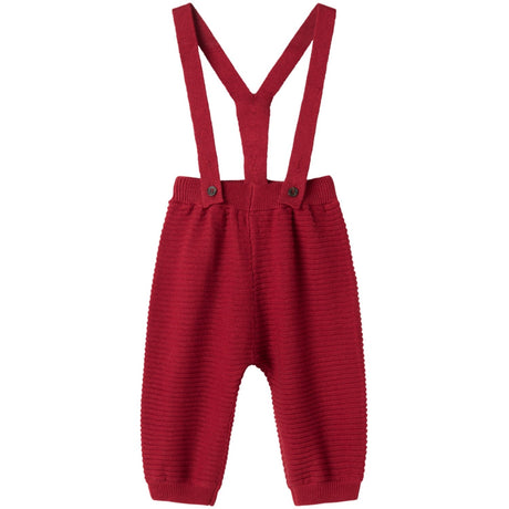 MarMar Cotton Rayon Knit Solid Hibiscus Red Perrin Bukser