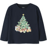 Name It Navy Blazer Xmas Tree Cat Nmfvosmas Ls Nreg Top