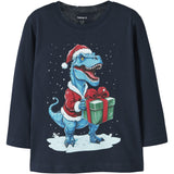 Name It Navy Blazer Dino Present Nmmvosmas Ls Nreg Top