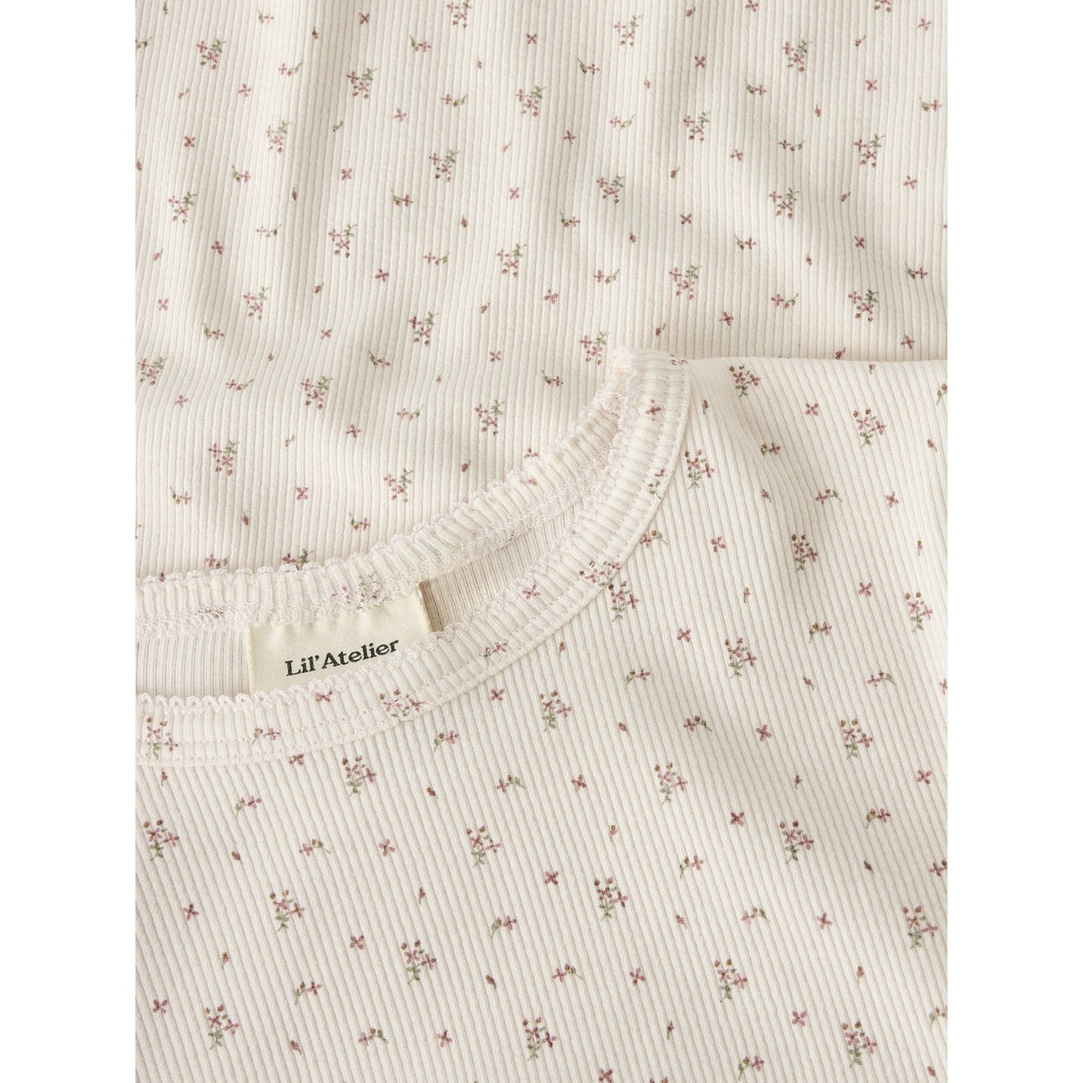 Lil'Atelier Almost Mauve Flowers Nmfgago Night Sæt Lil