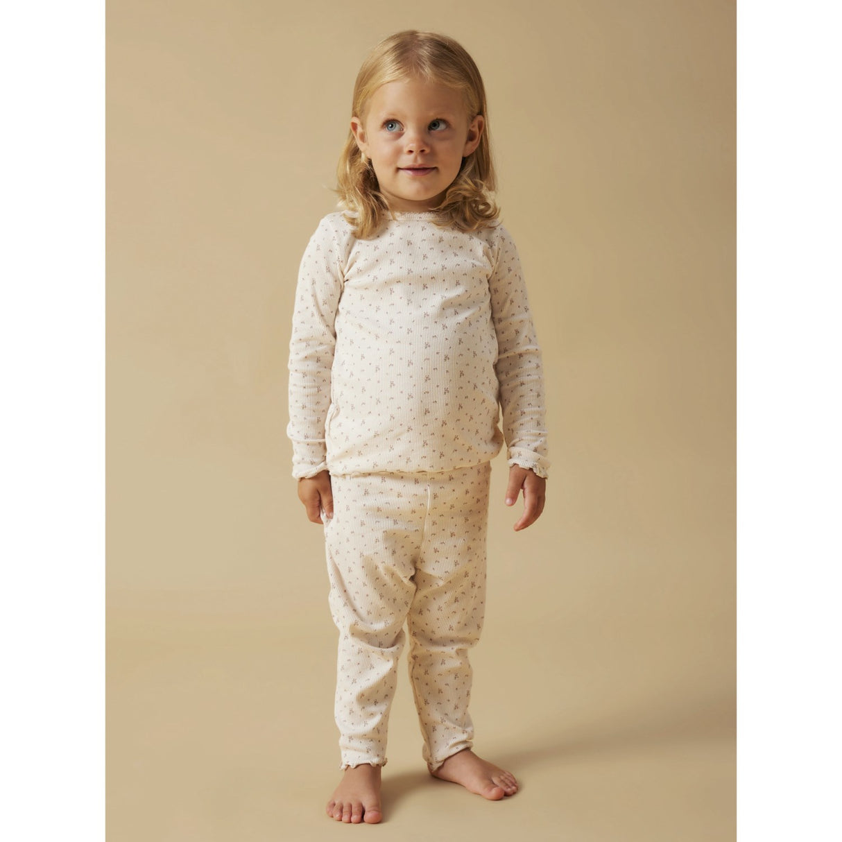 Lil'Atelier Almost Mauve Flowers Nmfgago Night Sæt Lil